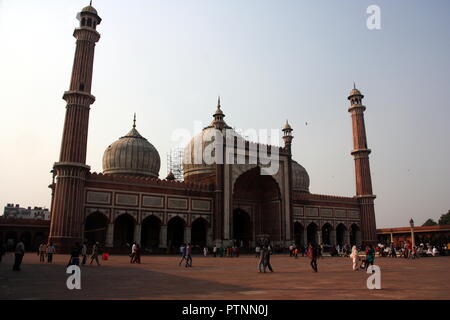 Jama Masjid Moschee in Neu Delhi, Indien Stockfoto