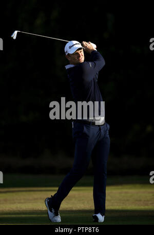 Justin Rose während der britische Meister - morgens an der Walton Heath Golf Club, Surrey. Stockfoto