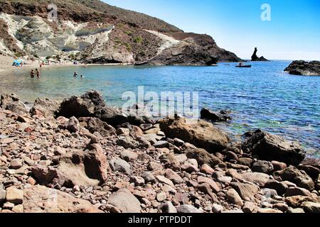 Almeria, Spanien - 22. September 2018: die schönen Buchten der Naturpark Cabo de Gata, Almeria, Spanien Stockfoto