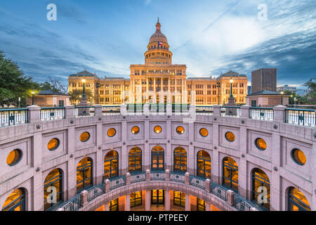 Austin, Texas, USA an der Texas State Capitol. Stockfoto