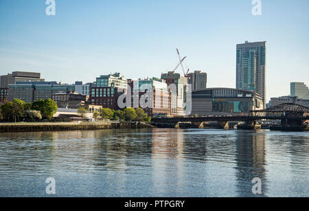 Boston Downtown Skyline panorama Stockfoto