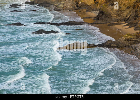 Traeth Llyfn Strand, Pembrokeshire, West Wales. Stockfoto