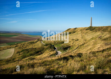 Cap Blanc Nez, Pas-de-Calais Frankreich Okt 2018 Cap Blanc-Nez (wörtlich "Cape weiße Nase" in englischer Sprache; aus dem Niederländischen Blankenesse, weiß Vorgewende) ist ein Kap Stockfoto