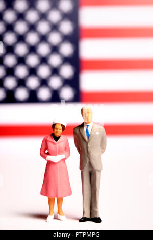 Minifigürchen von USA Präsident und die erste Dame Stockfoto