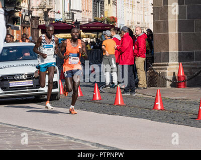 KOSICE, Slowakei - 6. Oktober 2018. 95 Mezinarodni Maraton Mieru, 95 MMM 2018 Kosice. Ich 95 Internationaler Marathon des Friedens Kosice, Slowakei Stockfoto