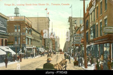 Der Yonge Street, im Süden von shuter Street, Toronto, Kanada Stockfoto