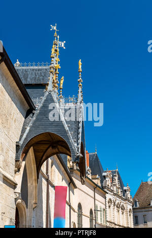 Architektur der historischen Hospices de Beaune, Frankreich Stockfoto