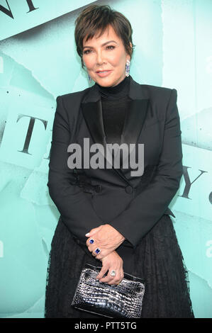 NEW YORK, NY - 09 Oktober: Kris Jenner besucht die Tiffany 2018 & Co. Blue Book Gala, die am 9. Oktober 2018 in New York City.Credit John Palmer/MediaPunch Stockfoto