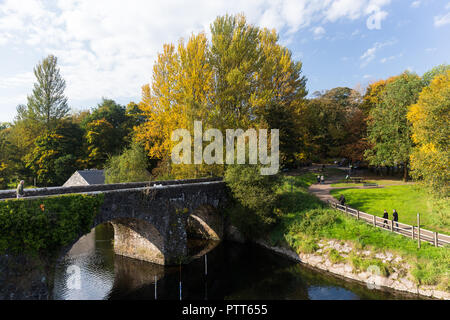 Belfast, Nordirland, 10. Oktober, 2018. Die Menschen genießen einen ungewöhnlich warmen, 19c, sonnigen Herbsttag bei Shaw's Bridge und Barnett Demesne. Credit: Ian Proctor/Alamy leben Nachrichten Stockfoto