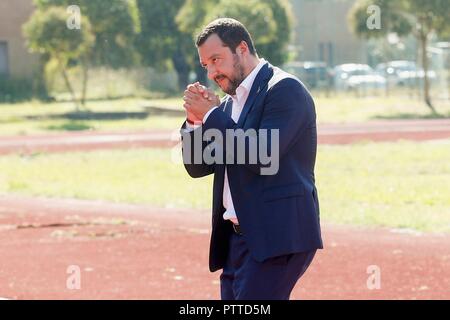 Italien, Rom, 10. Oktober, 2018: Italienische Vizepremier und Innenminister Matteo Salvini partecipates am zentralen Security Operations Service (NOCS), ein SWAT-Team der Polizia di Stato, 40. Jahrestag in Rom Foto Â© Remo Casilli/Sintesi/Alamy leben Nachrichten Stockfoto