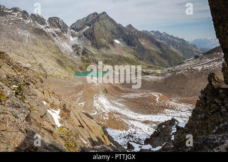 Gradental, von der Hohen See Gradensee Gradenscharte. Schobergruppe Berg Gruppe. Nationalpark Hohe Tauern. Österreich. Europa Stockfoto