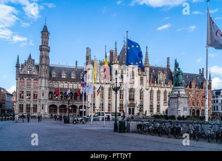 Neo Klassik Provinciaal Hof, (Landgericht), Markt (Markt), Brügge (Brügge), Belgien Stockfoto