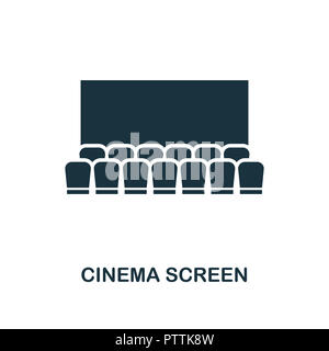 Kino-Symbol. Schwarzweiß-Stil von Cinema Collection. UX und UI. Pixel Perfect cinema-Symbol. Für Web-Design, Anwendungen, Software, drucken Stockfoto