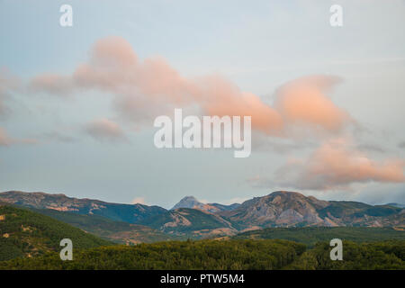 Landschaft. Fuentes Carrionas y Fuente Cobre Nature Reserve, Provinz Palencia, Spanien. Stockfoto