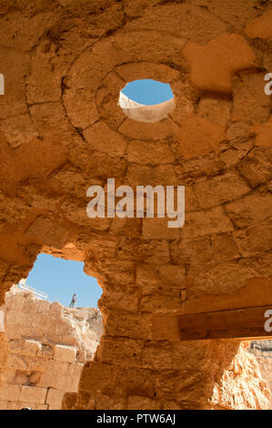 Festung Herodium (Herodion) von Herodes dem großen Wüste Juda, Israel Stockfoto