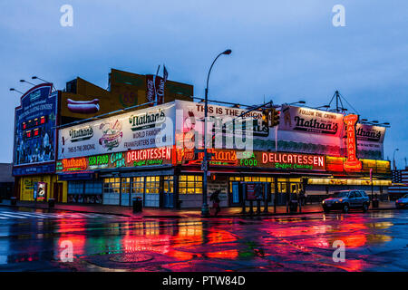 Nathan's berühmten Coney Island New York, New York, USA Stockfoto
