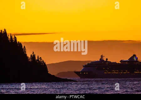 Cruise Ship Bar Harbor, Maine, USA Stockfoto