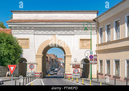 BRASOV, Rumänien - 19 Juni, 2018: Schei Tor im Jahre 1828 in Brasov, Rumänien. Stockfoto
