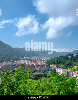 Brasov Stadt gesehen aus Brasov Festung in Rumänien. Stockfoto