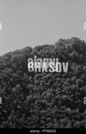 Brasov auf dem Berg Tampa in Brasov, Rumänien. Stockfoto