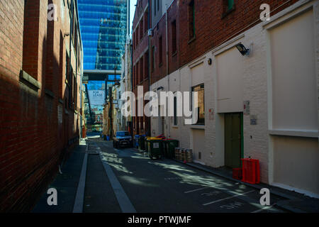 Rote Ziegelwände, an der Prince Street, Perth, Western Australia Stockfoto