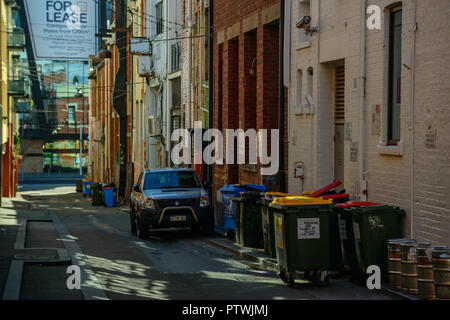 Rote Ziegelwände, an der Prince Street, Perth, Western Australia Stockfoto