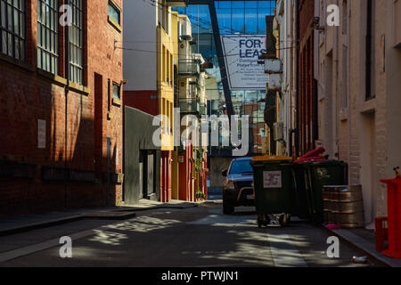 Rote Ziegelwände, an der Prince Street, Perth, Western Australia Stockfoto