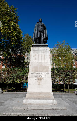 Statue von Franklin Roosevelt Grosvenor Square London, Großbritannien Stockfoto