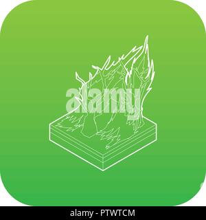 Forest fire Symbol grün Vektor Stock Vektor