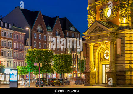 Alte Gebäude und Kontorhäuser, Oberpostdirektion am Stephansplatz, Hamburg, Deutschland, Europa Stockfoto