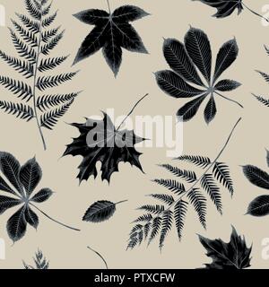 Vektor nahtlose Muster der Herbst Muster. Hand Vector Illustration gezeichnet Stock Vektor