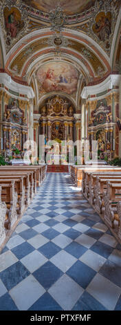 Interieur von Sant Jakob, Kirche San Pietro, Trentino-Alto Adige, Italien - Stockfoto