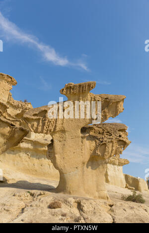 Bolnuevo rock Skulpturen touristische Attraktion in der Nähe von Mazarron Mazarrón Spanien Stockfoto