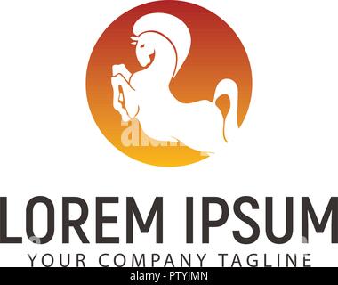 Horse Logo Design Konzept Vorlage Stock Vektor