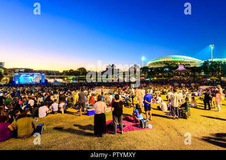 Adelaide, Australien - Januar 26, 2018: Adelaidians versammelt Australien Tag in der Stadt in Elder Park zu feiern. Dieses Ereignis wird von besucht Stockfoto