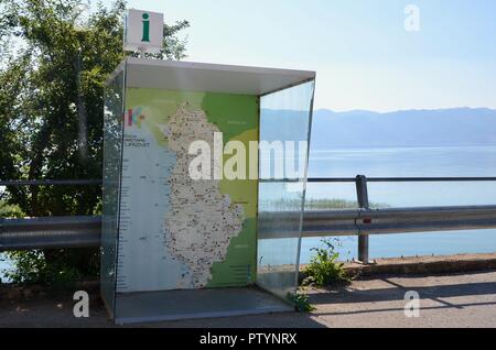 Kjafasan Grenzübergang Kreuzung in der Nähe von Ohrid pogradec albanische Seite Stockfoto