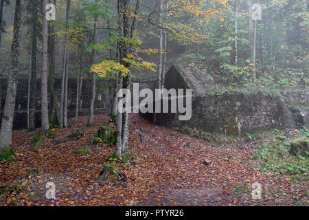 Die Berghof Residenz war die Heimat von Adolf Hitler auf dem Obersalzberg der Bayerischen Alpen in der Nähe von Berchtesgaden, Bayern, Deutschland. Es abgerissen wurde. Stockfoto