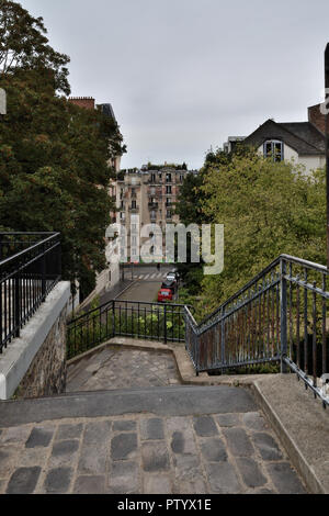 Treppen in Montmartre Stockfoto