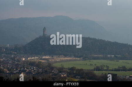 National Wallace Monument, Blick vom Schloss Stirling, Stirling, Schottland Stockfoto