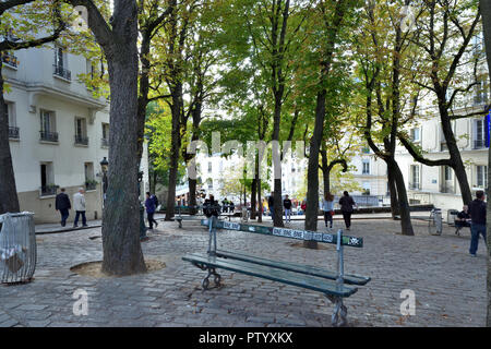 Orte in Montmartre Stockfoto