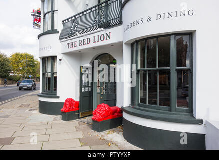 Das Red Lion Public House, Castelnau, Barnes, London, SW13, Großbritannien Stockfoto