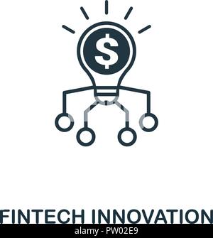 Fintech Innovation Symbol. Schwarzweiß-Design von fintech Sammlung. UX und UI. Pixel Perfect fintech Innovation Symbol. Für web design, Apps, weich Stock Vektor