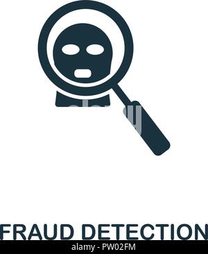 Fraud Detection Symbol. Schwarzweiß-Design von fintech Sammlung. UX und UI. Pixel Perfect fraud detection Symbol. Für Web-Design, Anwendungen, Software, Stock Vektor