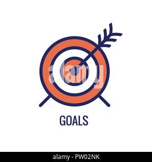 KPI - Key Performance Indicators Symbol w Verschiedene Farben Stock Vektor