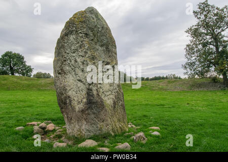 Mayburgh Henge, antike Stätte in der Nähe von Penrith, Cumbria GROSSBRITANNIEN Stockfoto