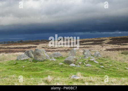 Moor Divock Carn Kreis, Askham fiel, zwischen Pooley Bridge und Helton, Penrith, Cumbria GROSSBRITANNIEN Stockfoto