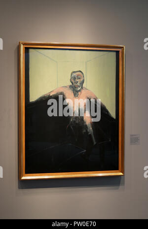 Die Arbeit von Elisabeth Frink auf Anzeige an der Elisabeth Frink Menschen und andere Tiere Ausstellung Vorschau am Sainsbury Zentrum für Bildende Kunst in Norwich, Norfolk. PRESS ASSOCIATION Foto. Bild Datum: Donnerstag, den 11. Oktober 2018. Die Ausstellung wird neue Perspektiven eröffnen und Ihre radikalen und böhmische Anfänge in den 50er Jahren in London, eine der wichtigsten britischen Bildhauer des 20. Jahrhunderts Aufarbeitung. Photo Credit: Chris Radburn/PA-Kabel Stockfoto