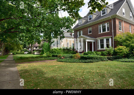 Wohnviertel in East Avenue Historic District von Rochester, New York, USA Stockfoto