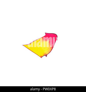 Süße bunte gelben Papagei. Isolierte Aquarell Abbildung Stockfoto