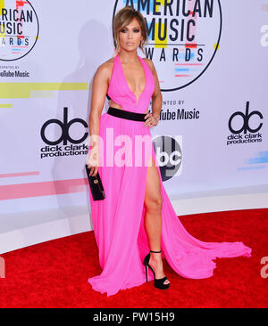 Jennifer Lopez, JLo007 nimmt an den 2018 American Music Awards bei Microsoft Theater am 9. Oktober 2018 in Los Angeles, Kalifornien. Stockfoto